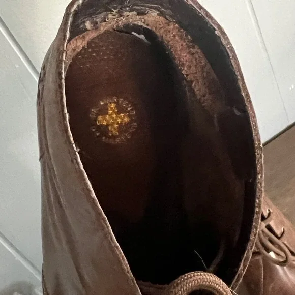 VTG Rare Dr. Doc Martens Viviana Leather Brown Booties heel 3" W7 steam punk - Picture 6 of 14